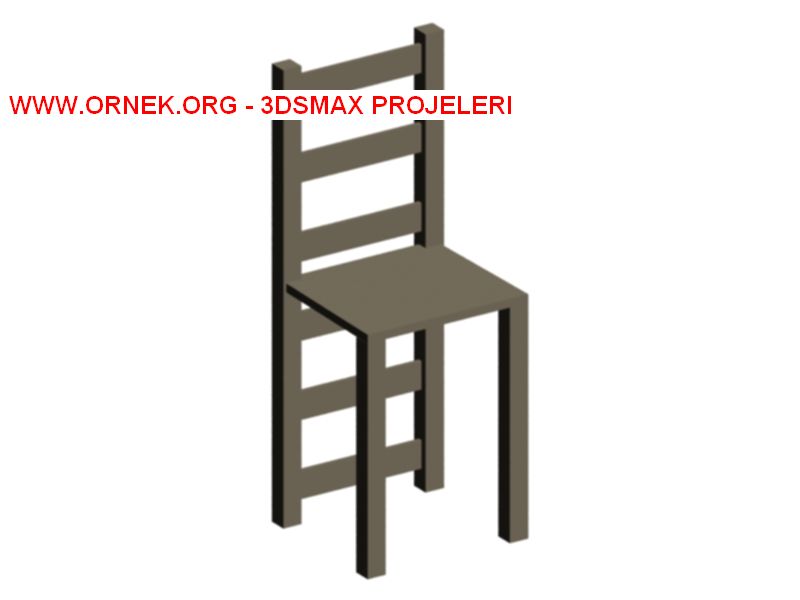 3 Boyutlu Klasik Sandalye Projesi, 3d Klasik Sandalye