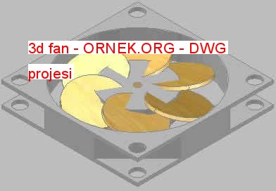 3d fan Autocad Çizimi