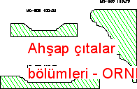 Ahşap çıtalar bölümleri Autocad Çizimi