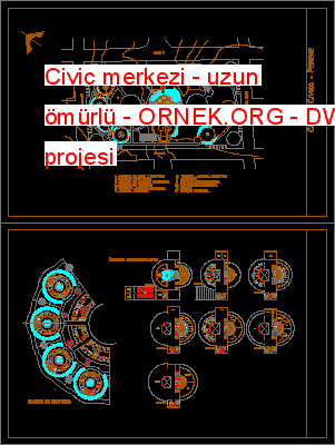 Civic merkezi - uzun ömürlü Autocad Çizimi