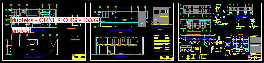 dubleks Autocad Çizimi