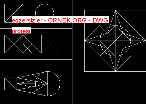egzersizler Autocad Çizimi