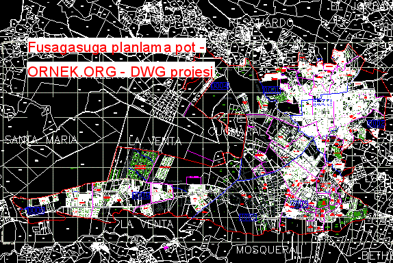 Fusagasuga planlama pot Autocad Çizimi