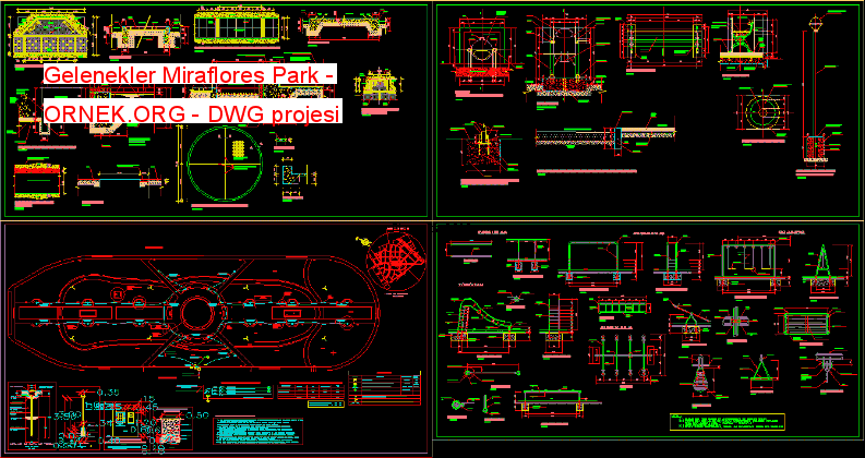 Gelenekler Miraflores Park Autocad Çizimi