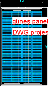 güneş paneli Autocad Çizimi