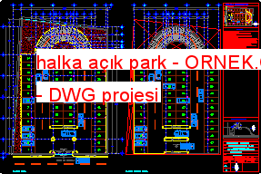 halka açık park Autocad Çizimi