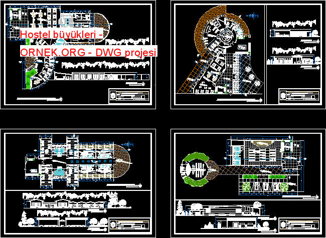 Hostel büyükleri Autocad Çizimi