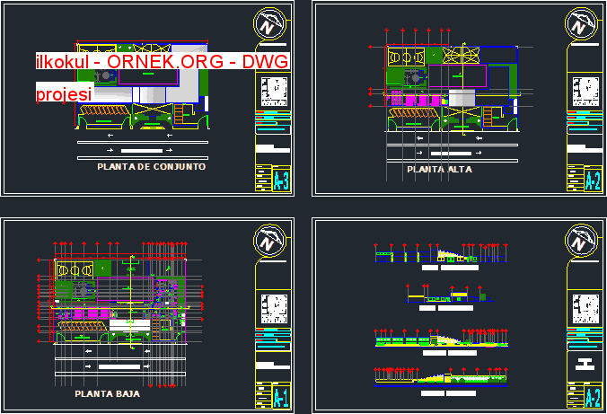 ilkokul Autocad Çizimi
