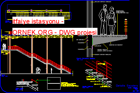 itfaiye istasyonu Autocad Çizimi
