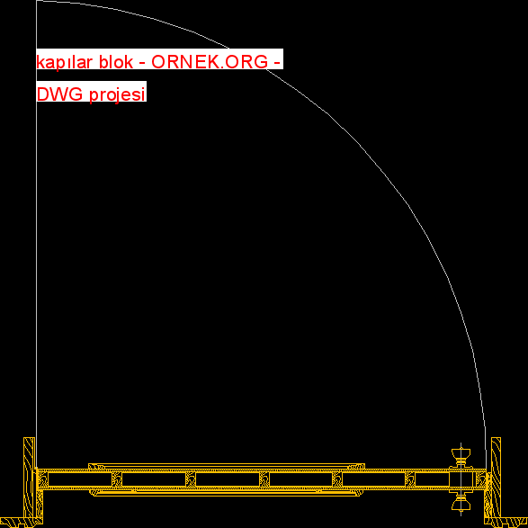 kapılar blok Autocad Çizimi