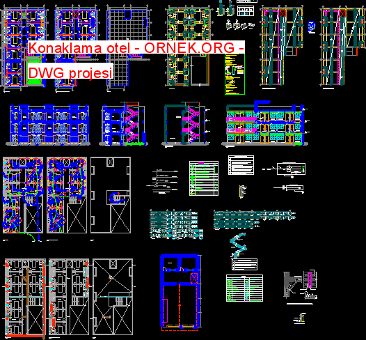 Konaklama otel Autocad Çizimi