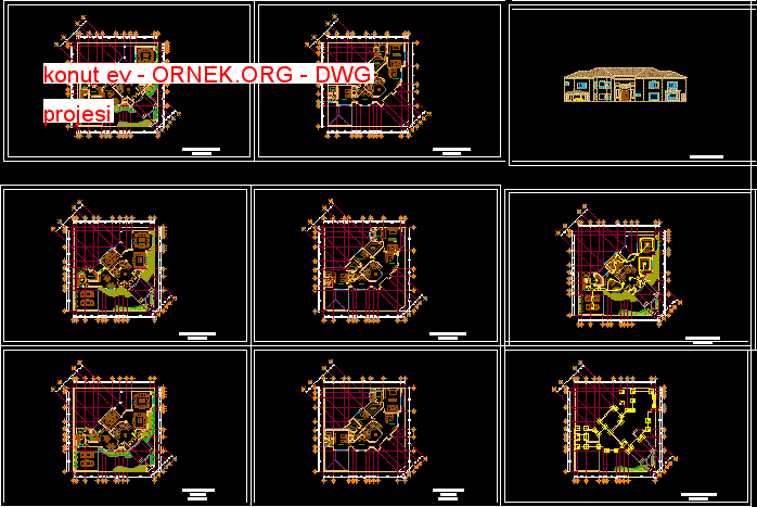 konut ev Autocad Çizimi