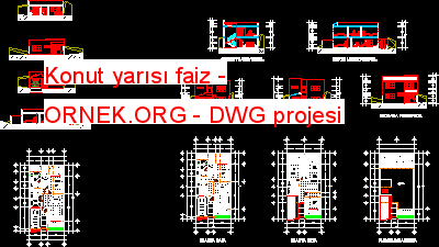 Konut yarısı faiz Autocad Çizimi