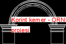 Korint kemer Autocad Çizimi