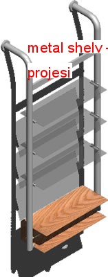 metal shelv Autocad Çizimi