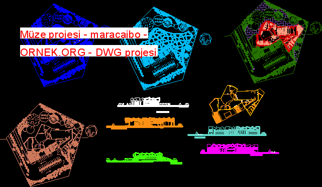 Müze projesi - maracaibo Autocad Çizimi