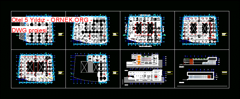 Otel 5 Yıldız Autocad Çizimi