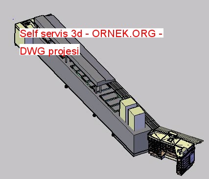 Self servis 3d Autocad Çizimi