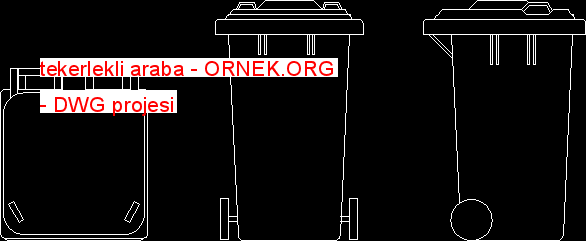 tekerlekli araba Autocad Çizimi