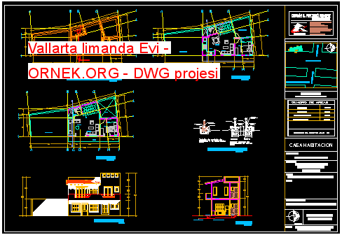 Vallarta limanda Evi Autocad Çizimi