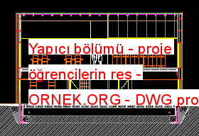 Yapıcı bölümü - proje öğrencilerin res Autocad Çizimi
