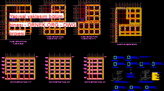 Yapısal yaklaşım bölüm binası Autocad Çizimi