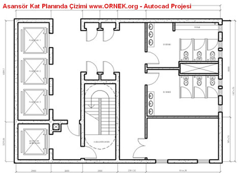Elevator+Plan+AutoCAD ... Kat Planında Çizimi Çizimi, 56739 numaralı autocad projesi