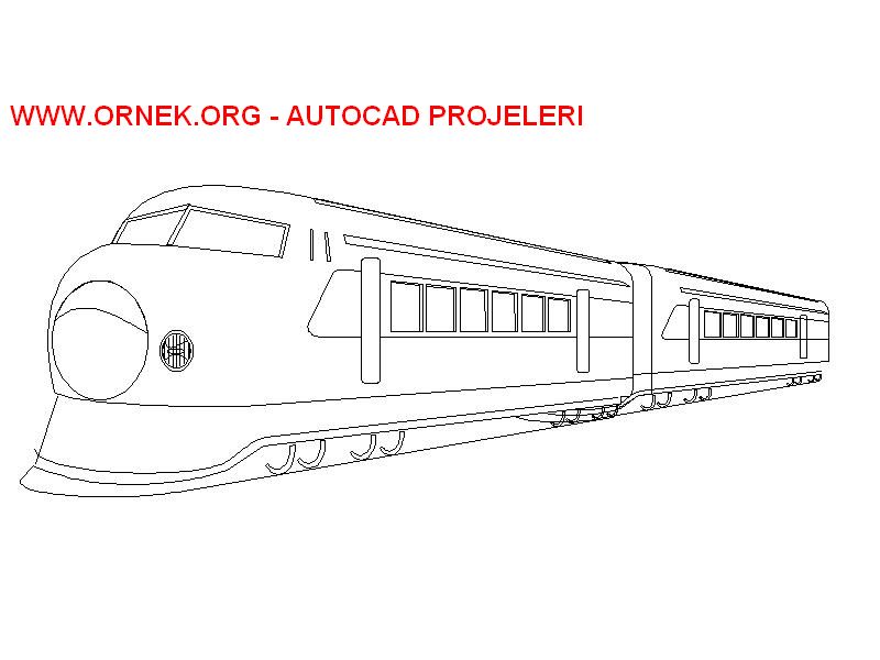 Tren Autocad Çizimi